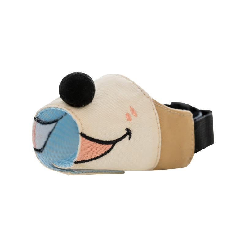 Dog Muzzles Anti Barking Adjustable Muzzle Breathable Dog Mouth Cover Gentle Cloth Dog Muzzle Cute Funny Dog Muzzles