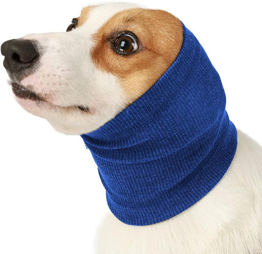 Dog Calming Hoodie Quiet Head Cover Sleeves - Ear Covers Hood for Noise Bath, The Grooming and Force Drying Head Protection for Anxiety Relief and Calming Dog Neck and Ear Warmer