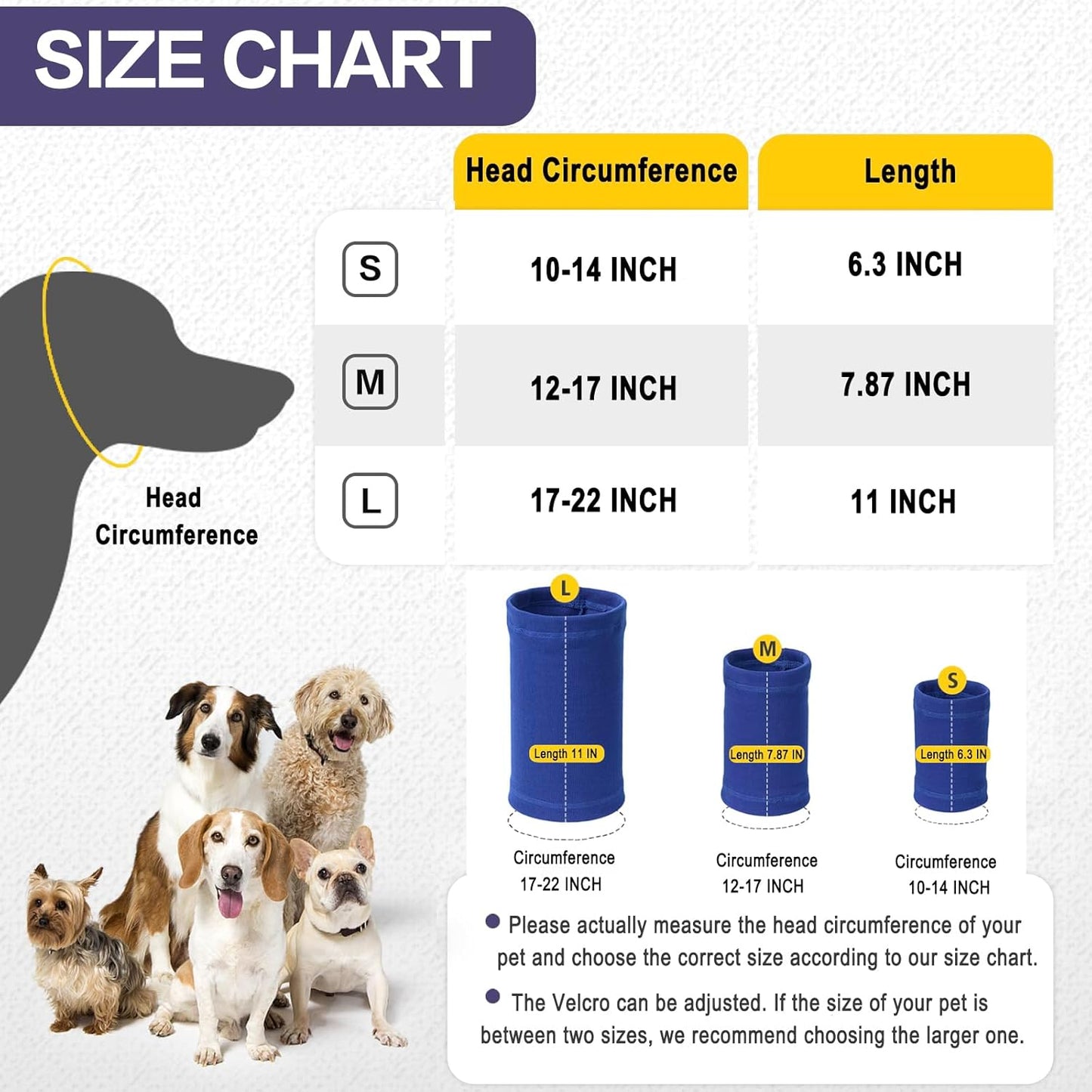 Dog Calming Hoodie Quiet Head Cover Sleeves - Ear Covers Hood for Noise Bath, The Grooming and Force Drying Head Protection for Anxiety Relief and Calming Dog Neck and Ear Warmer