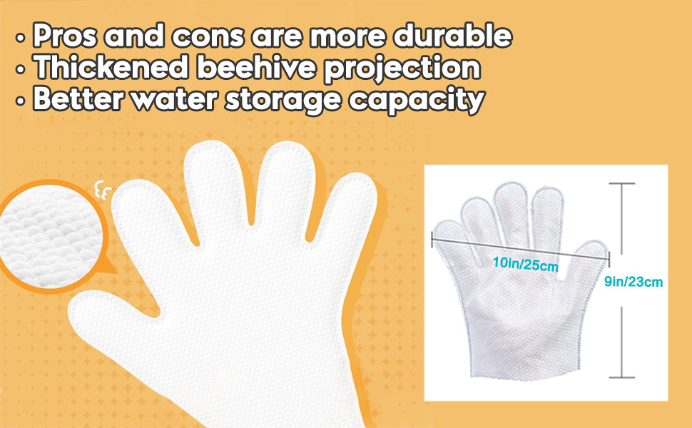 Cleaning Glove for Dog and Cat, Wipes Gloves for Dog and Cat Fur Face, Ear, Eye, Paws Cleaning Wipes Pet Wash Free Gloves, Grooming Wipes for Pet No Rinse Thick Dog Wipes Gloves (6 PC)