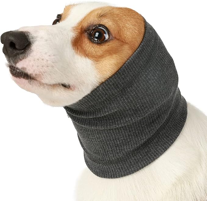 Dog Calming Hoodie Quiet Head Cover Sleeves - Ear Covers Hood for Noise Bath, The Grooming and Force Drying Head Protection for Anxiety Relief and Calming Dog Neck and Ear Warmer