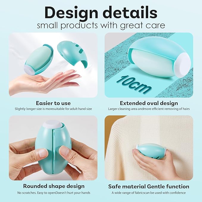 Washable Reusable Gel Lint Roller for Pet Hair，Portable Mini Dog Cat Pet Hair Remover for Clothes，Laundries ，Dust Fuzz Fur -Sticky Cleaner- Small Travel Animal Fur Removal Tool