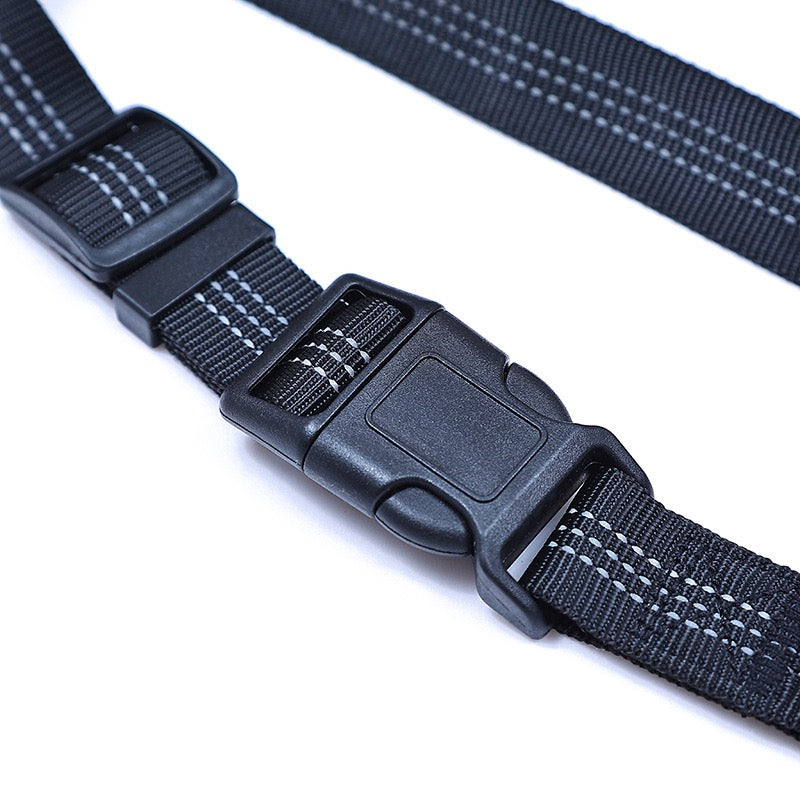 Universal 2-in 1 Retractable Car Seat Belt Designed for Pet with Adjustable Elastic Bungee Dog Leash [Compatible with Headrest and Seat Belt Clip]