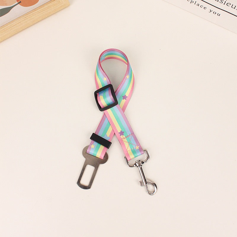 Pet Dog Cat Seat Belts, Car Headrest Restraint Adjustable Safety Leads Vehicle Seatbelt Harness