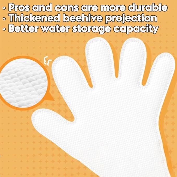Cleaning Glove for Dog and Cat, Wipes Gloves for Dog and Cat Fur Face, Ear, Eye, Paws Cleaning Wipes Pet Wash Free Gloves, Grooming Wipes for Pet No Rinse Thick Dog Wipes Gloves (6 PC)
