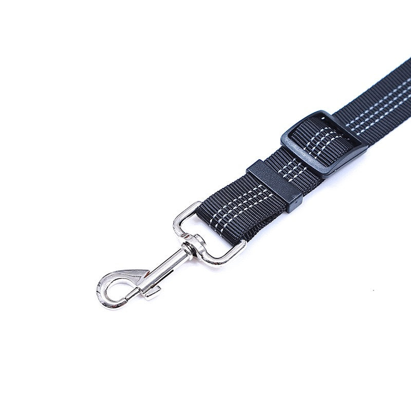 Universal 2-in 1 Retractable Car Seat Belt Designed for Pet with Adjustable Elastic Bungee Dog Leash [Compatible with Headrest and Seat Belt Clip]