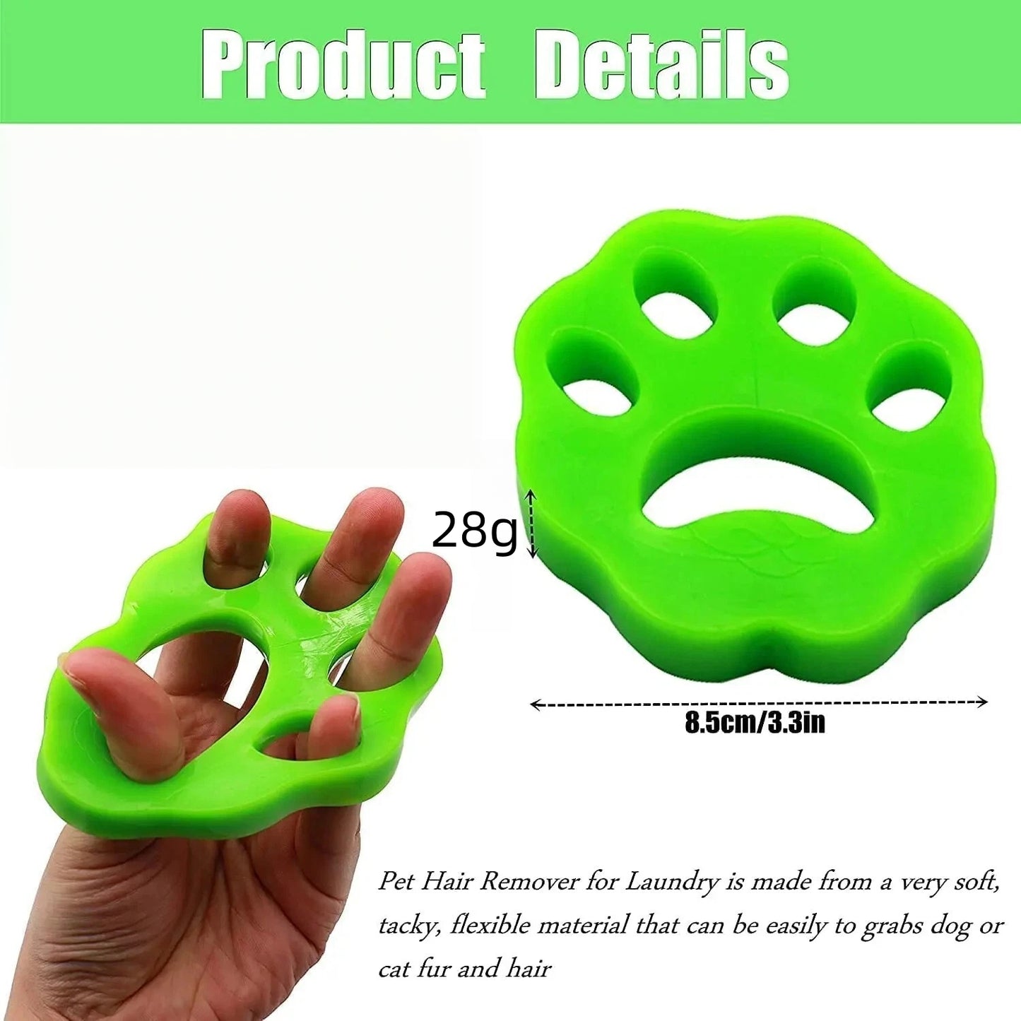 Pet Hair Remover for Laundry, Reusable Dog & Cat Hair Remover Tool As Seen on Shark Tank - Removes Pet Fur, Hair, Lint, Dander From Clothes & Laundry,Hair Catcher,Pet Hair Catcher for Clothes