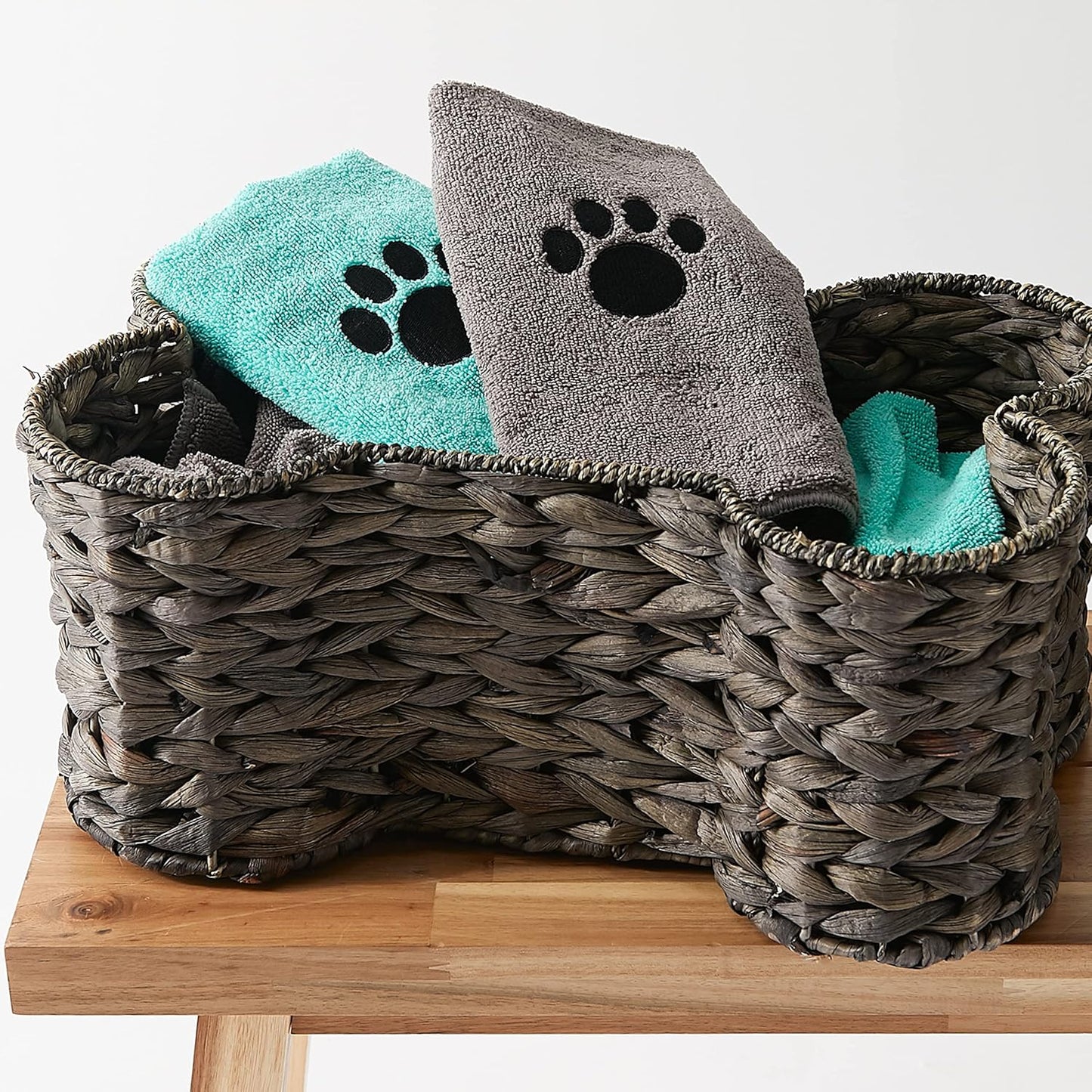 Bone Dry Pet Grooming, Embroidered Microfiber Towel Drying Collection, 15x30,Pet towels