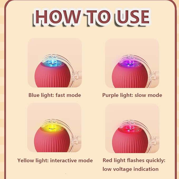 Interactive Cat Toy Ball, Active Smart Rolling Balls for Cat, Electric Toy Balls for Indoor Cats