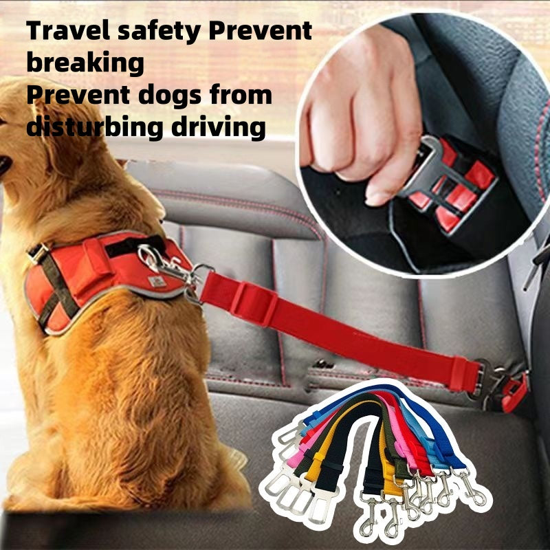 Pet Dog Cat Seat Belts, Car Headrest Restraint Adjustable Safety Leads Vehicle Seatbelt Harness