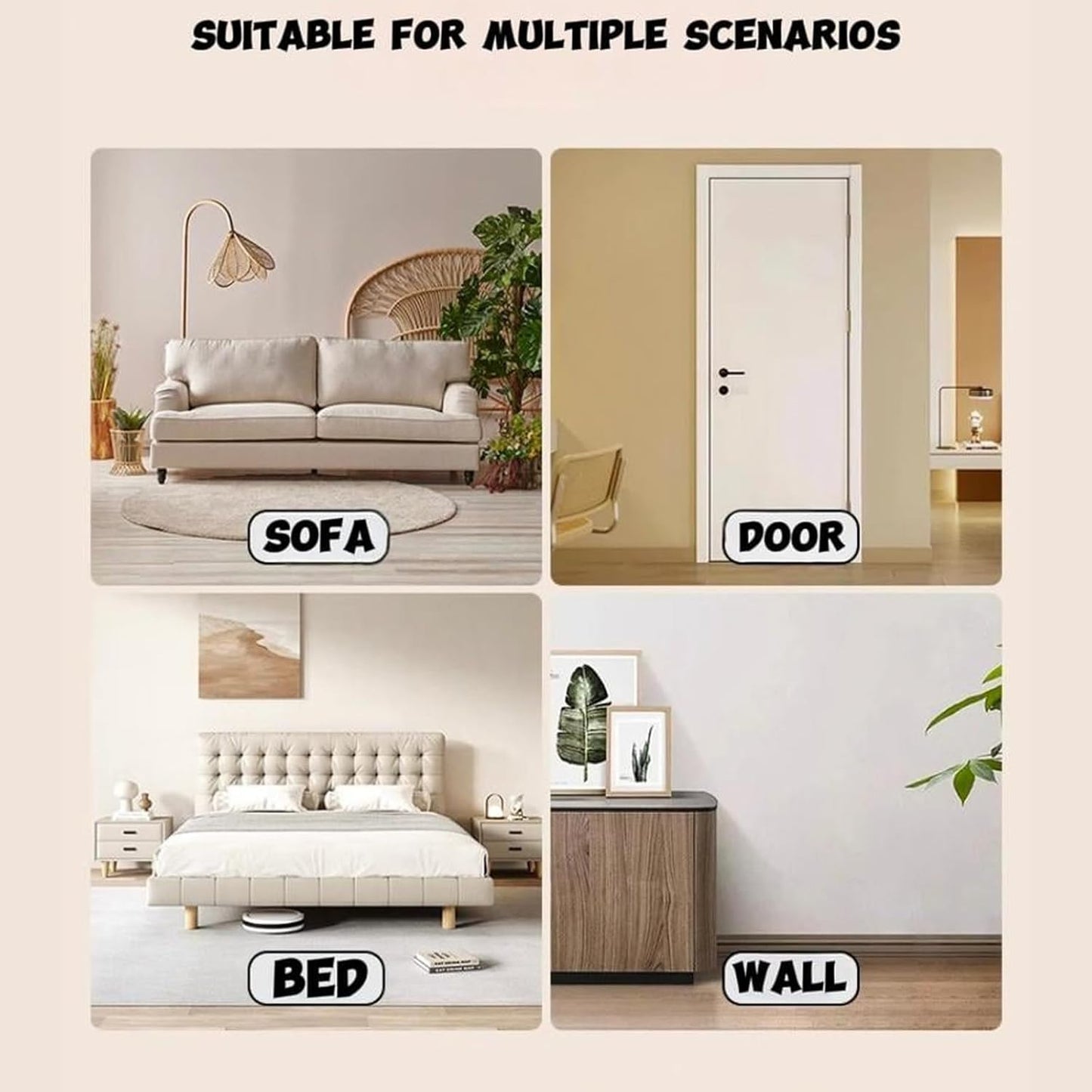 Cat Scratch Pad, Durable Cat Scratcher, Anti-Scratch Furniture Protector, Multi-Scene Use for Walls, Doors, Sofas