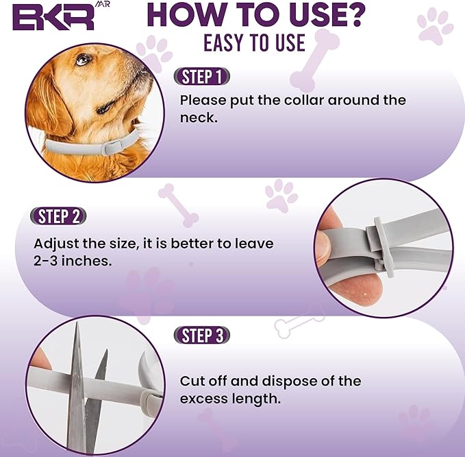 Flea Collar for Dogs – 8-Month Natural Flea & Tick Prevention, Adjustable One Size Fits All, Safe and Effective Dog Flea Collar