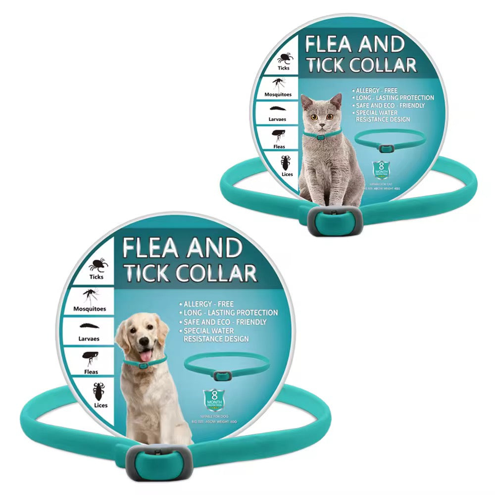 Flea Collar for Dogs – 8-Month Natural Flea & Tick Prevention, Adjustable One Size Fits All, Safe and Effective Dog Flea Collar